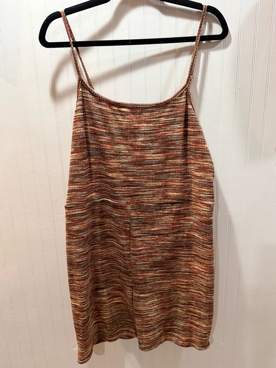 wild fable Pants - wild fable Multicolor Rust-Brown Striped Knit Romper